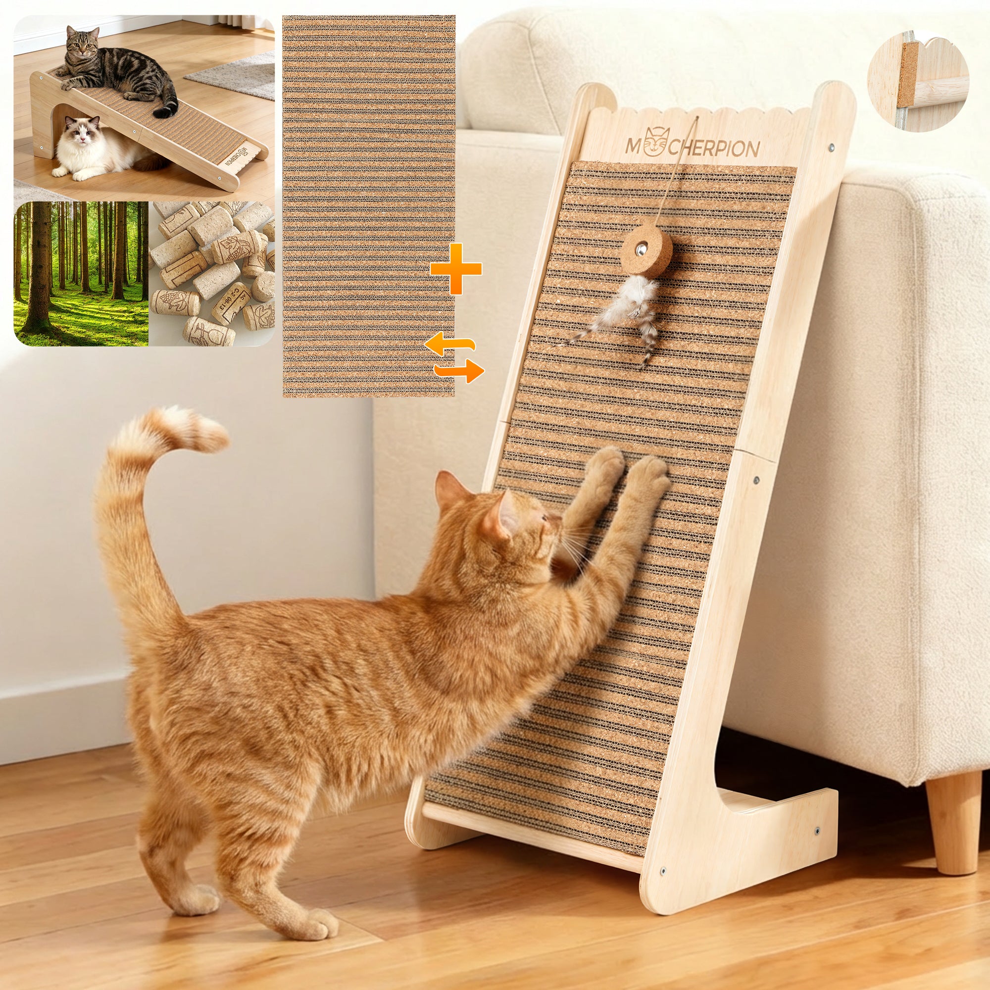 Cork cat Scratching Board