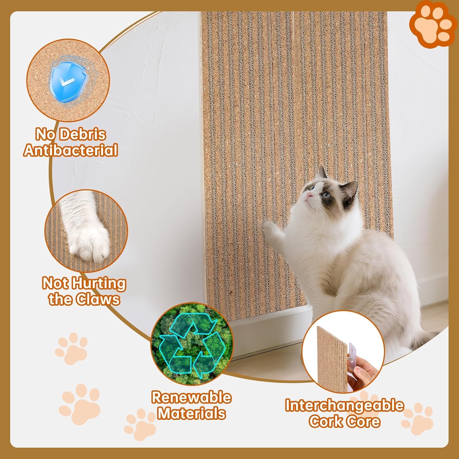 Cork Cat Scratch board 2PCS