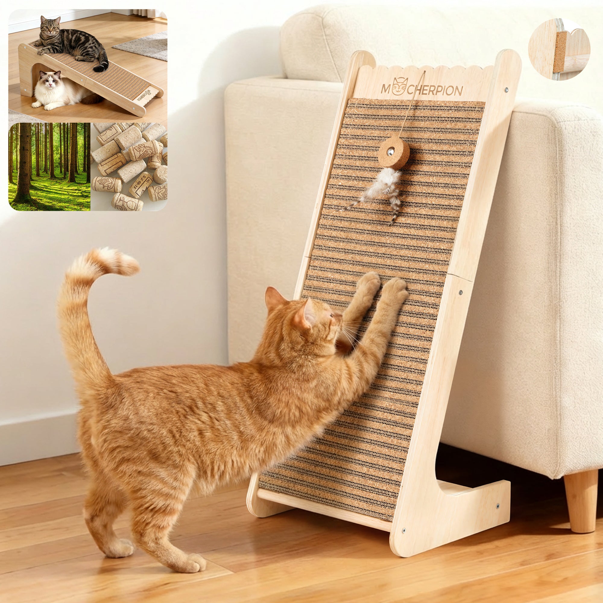 Cork cat Scratching Board