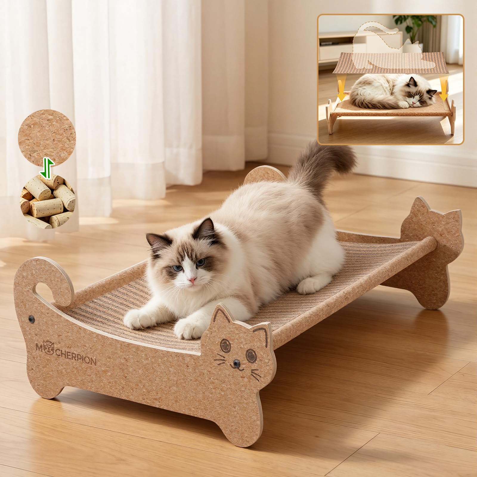 Cork Cat Scratching Bed