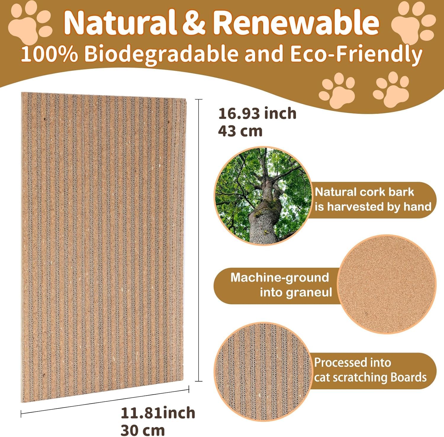 Cork Cat Scratch board 2PCS
