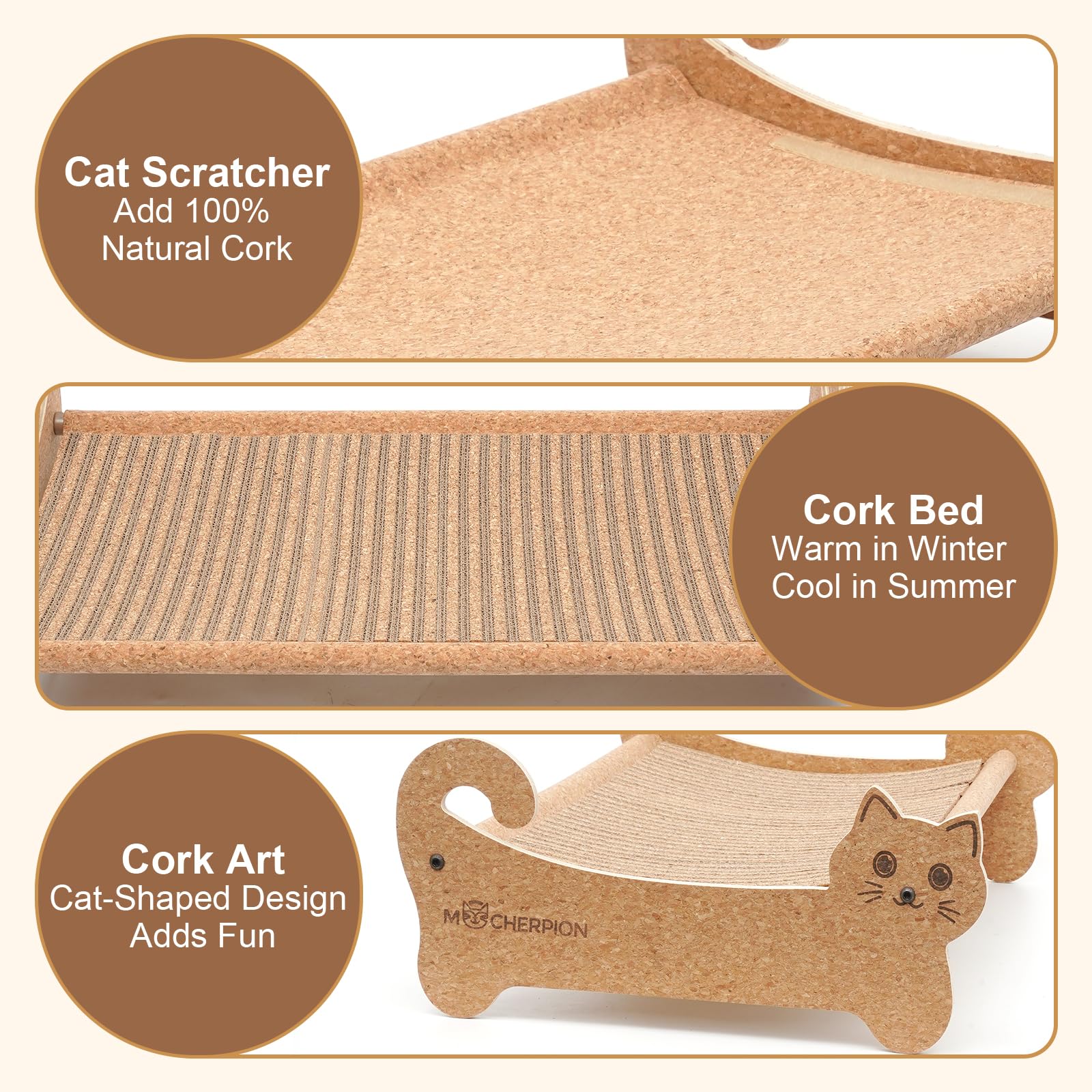 Cork Cat Scratching Bed