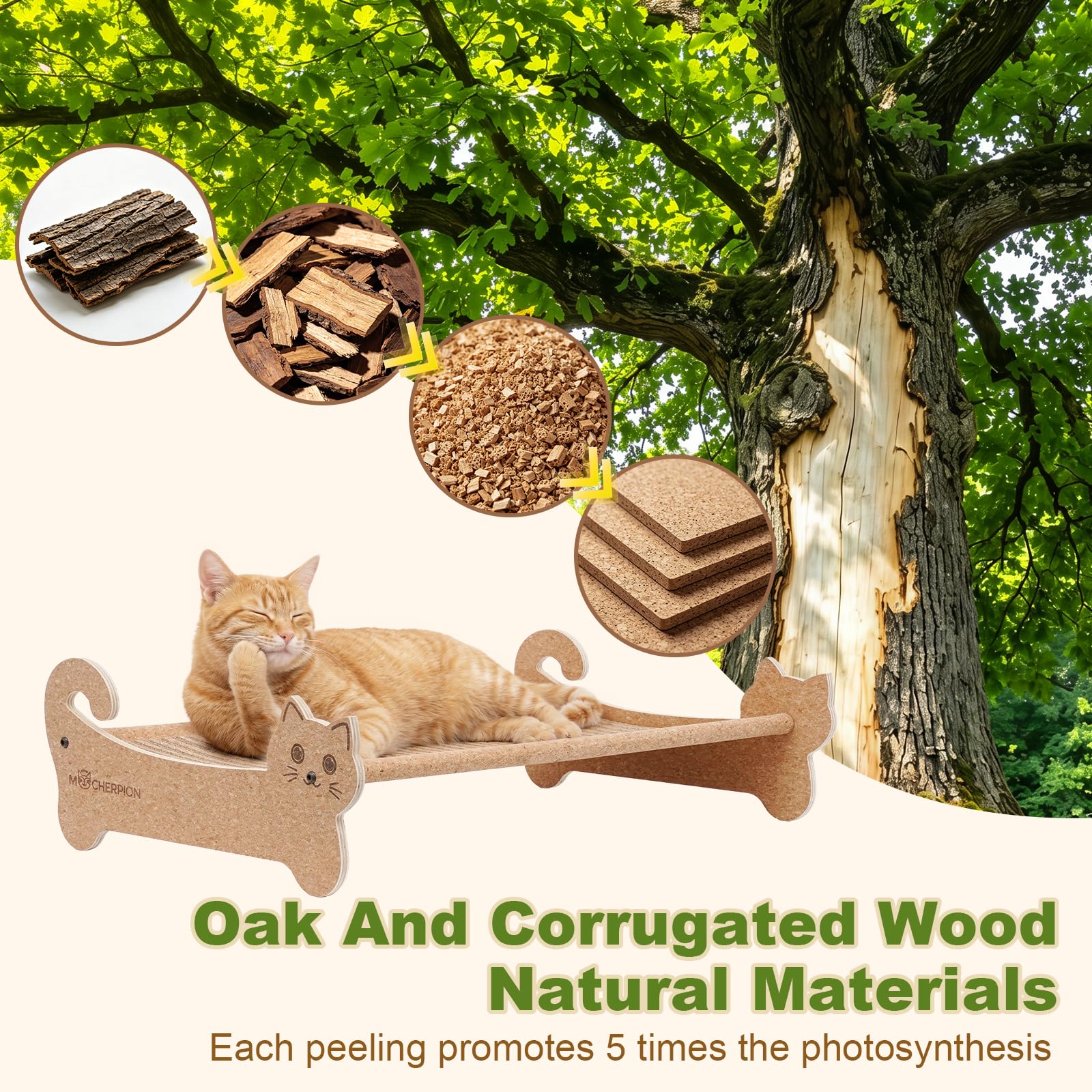 Cork Cat Scratching Bed