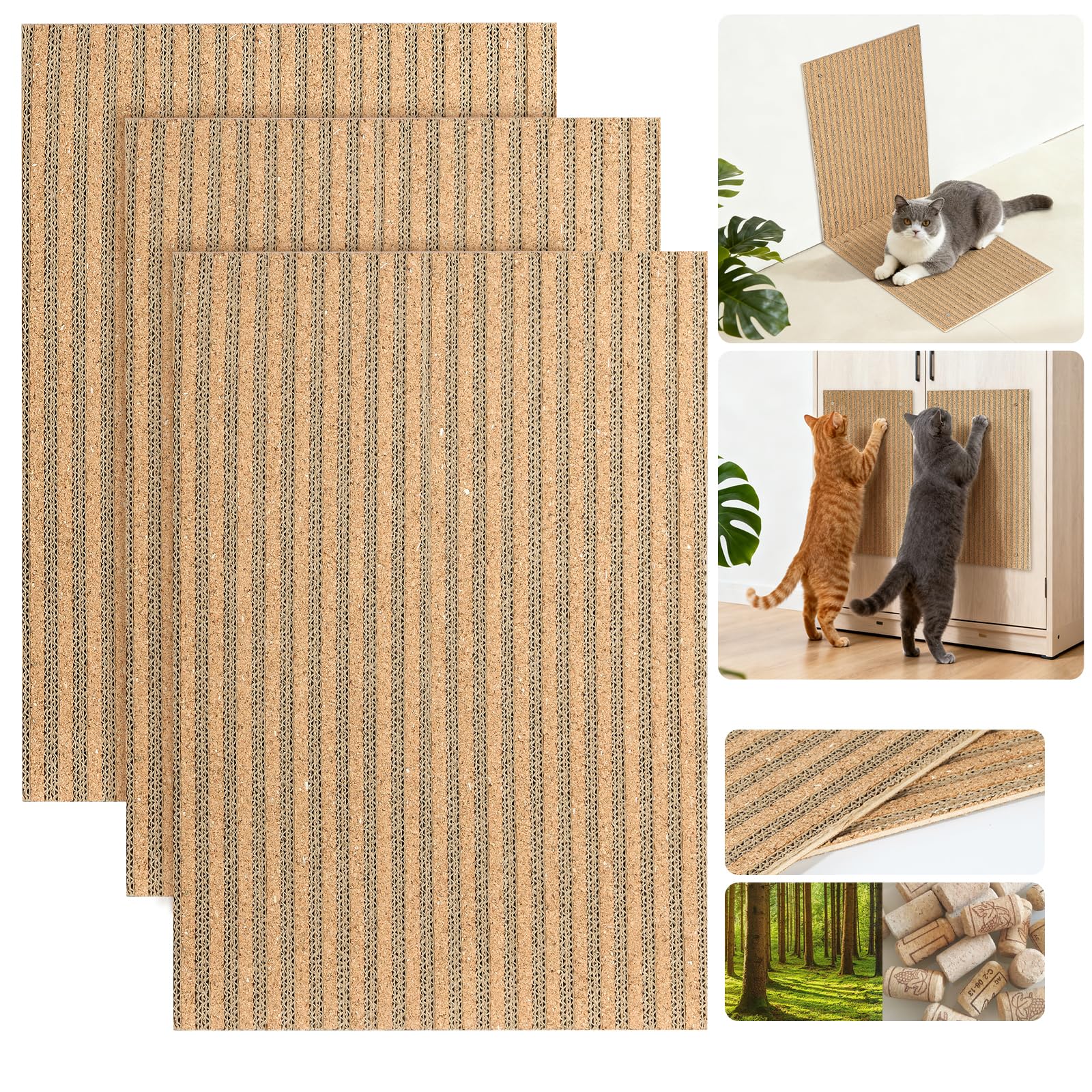 Cork Cat Scratch board 2PCS