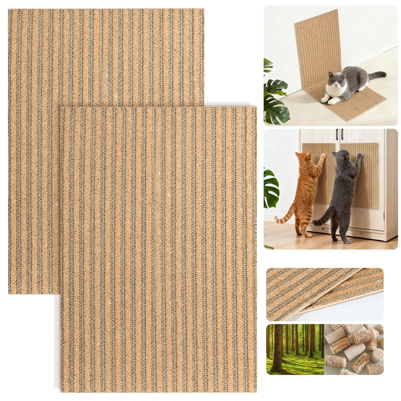 Cork Cat Scratch board 2PCS