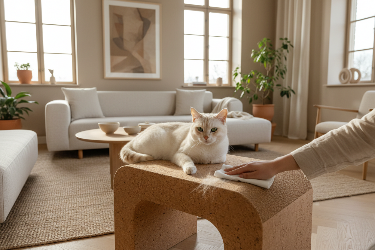 Cork Cat Scratcher — Easy Clean & Timeless Home Aesthetics