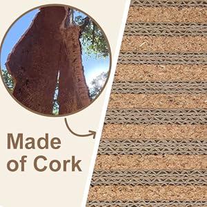 Cork Dual-Texture Cat Scratch Pad Rug