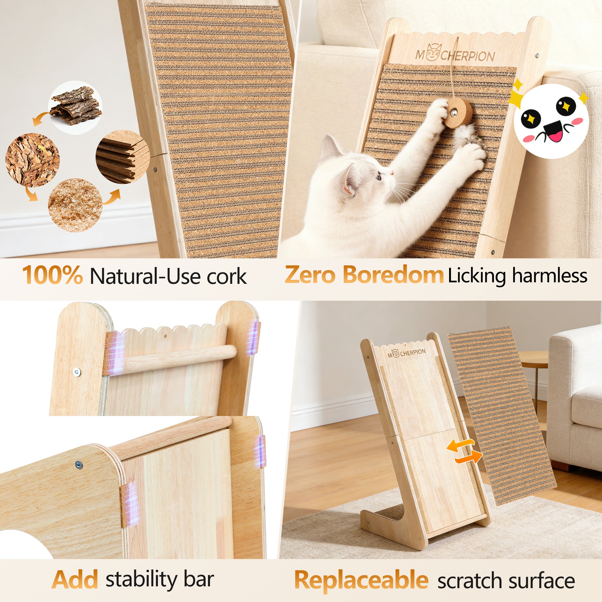 Cork cat Scratching Board